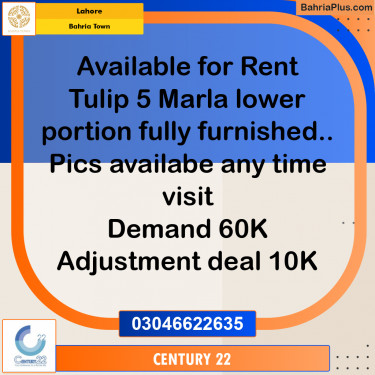 5 Marla Residential House for Rent in Bahria Town, Lahore - (BP-273773)