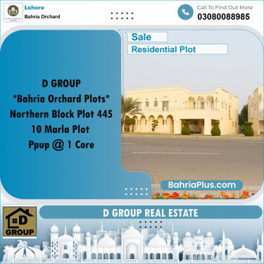 Residential Plot for Sale in Bahria Orchard, Lahore - (BP-273797)