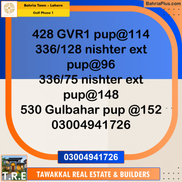 10 Marla Residential Plot for Sale in Golf Phase 1 -  Bahria Town, Lahore - (BP-273819)