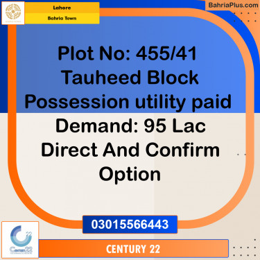5 Marla Residential Plot for Sale in Bahria Town, Lahore - (BP-273947)