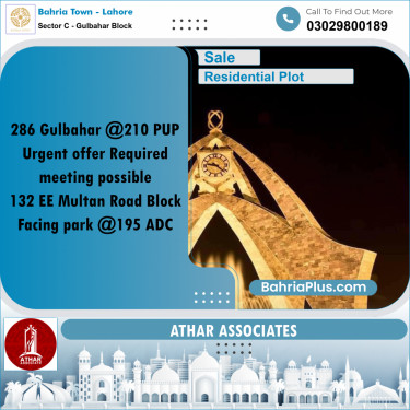 10 Marla Residential Plot for Sale in Sector C - Gulbahar Block -  Bahria Town, Lahore - (BP-273961)