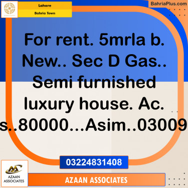 Residential House for Sale in Bahria Town, Lahore - (BP-273977)