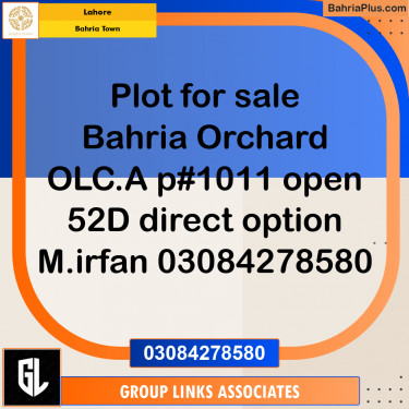 Residential Plot for Sale in Bahria Town, Lahore - (BP-274347)