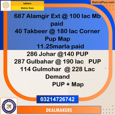 10 Marla Residential Plot for Sale in Bahria Town, Lahore - (BP-274388)