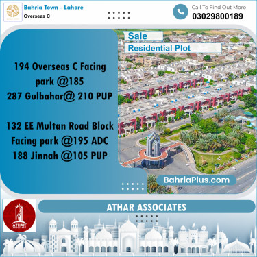 10 Marla Residential Plot for Sale in Overseas C -  Bahria Town, Lahore - (BP-274421)