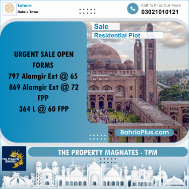 Residential Plot for Sale in Bahria Town, Lahore - (BP-274558)