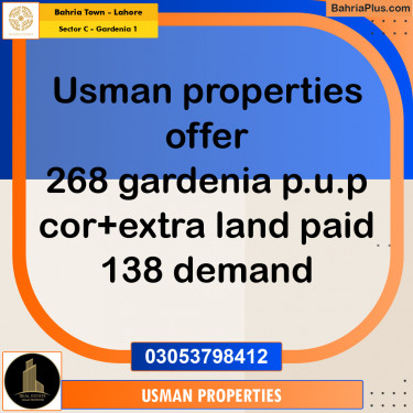 6.1 Marla Residential Plot for Sale in Sector C - Gardenia 1 -  Bahria Town, Lahore - (BP-274585)