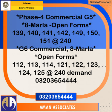 Commercial Plot for Sale in Bahria Orchard, Lahore - (BP-274627)