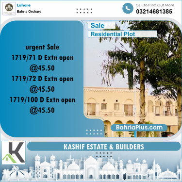 Residential Plot for Sale in Bahria Orchard, Lahore - (BP-274692)