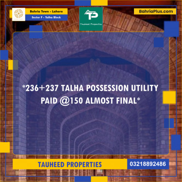 10 Marla Residential Plot for Sale in Sector F - Talha Block -  Bahria Town, Lahore - (BP-274699)