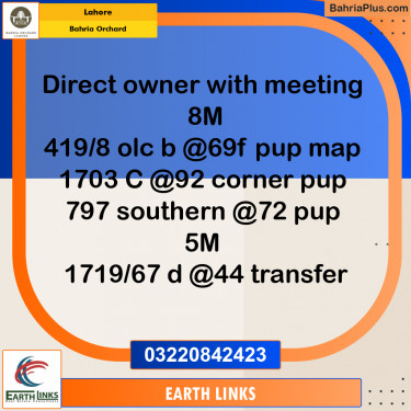 Residential Plot for Sale in Bahria Orchard, Lahore - (BP-274700)