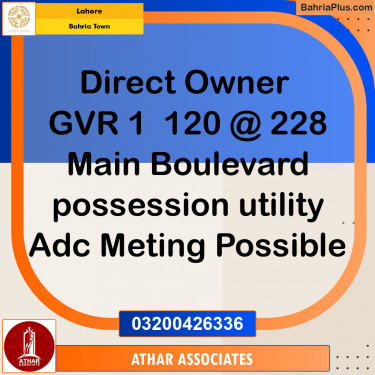 1 Kanal Residential Plot for Sale in Bahria Town, Lahore - (BP-274728)