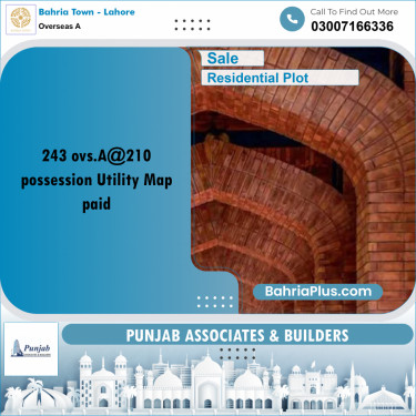 Residential Plot for Sale in Overseas A -  Bahria Town, Lahore - (BP-274781)