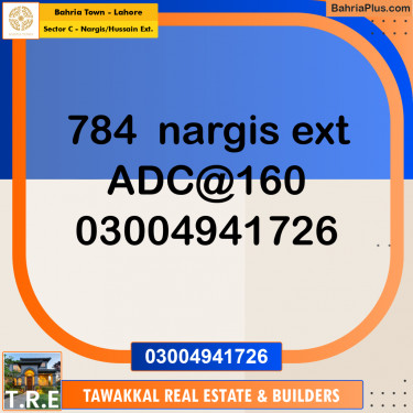 1 Kanal Residential Plot for Sale in Sector C - Nargis/Hussain Ext. -  Bahria Town, Lahore - (BP-274847)