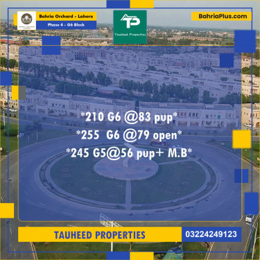 10 Marla Residential Plot for Sale in Phase 4 - G6 Block -  Bahria Orchard, Lahore - (BP-274904)