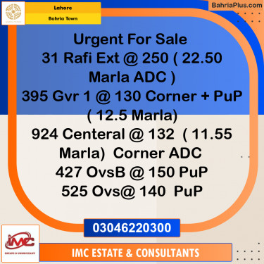 Residential Plot for Sale in Bahria Town, Lahore - (BP-274932)