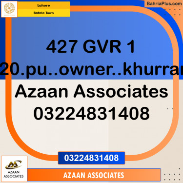 Residential Plot for Sale in Bahria Town, Lahore - (BP-274939)