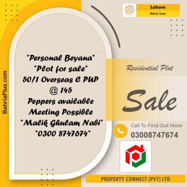 Residential Plot for Sale in Bahria Town, Lahore - (BP-274965)