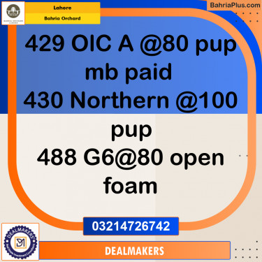 Residential Plot for Sale in Bahria Orchard, Lahore - (BP-275021)