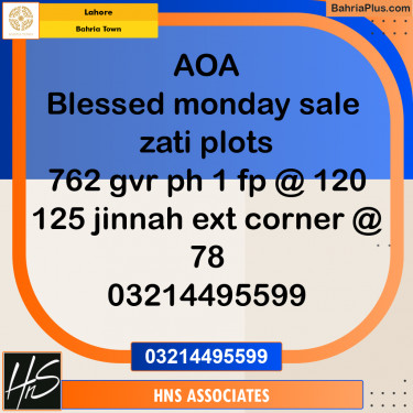 Residential Plot for Sale in Bahria Town, Lahore - (BP-275027)