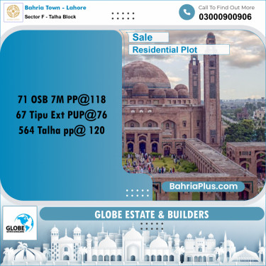 Residential Plot for Sale in Sector F - Talha Block -  Bahria Town, Lahore - (BP-275062)