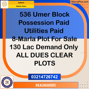 Residential Plot for Sale in Bahria Town, Lahore - (BP-275128)