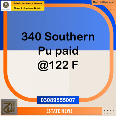 Residential Plot for Sale in Phase 1 - Southern District -  Bahria Orchard, Lahore - (BP-275277)