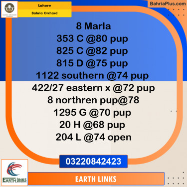 Residential Plot for Sale in Bahria Orchard, Lahore - (BP-275327)