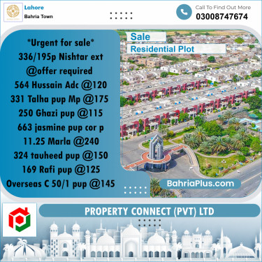 Residential Plot for Sale in Bahria Town, Lahore - (BP-275437)