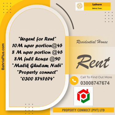 Residential House for Rent in Bahria Town, Lahore - (BP-275440)