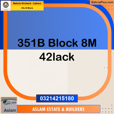 8 Marla Residential Plot for Sale in OLC-B Block -  Bahria Orchard, Lahore - (BP-275448)