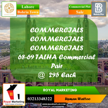 Commercial Plot for Sale in Bahria Town, Lahore - (BP-275478)