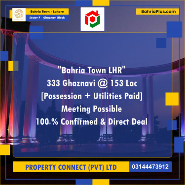 10 Marla Residential Plot for Sale in Sector F - Ghaznavi Block -  Bahria Town, Lahore - (BP-275488)