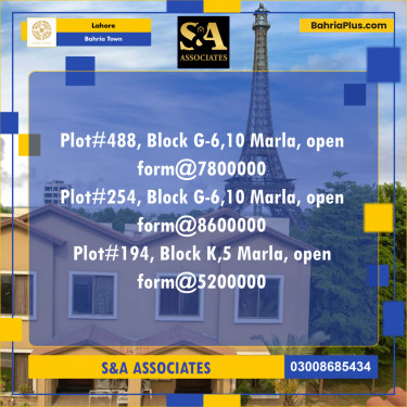 Residential Plot for Sale in Bahria Town, Lahore - (BP-275497)