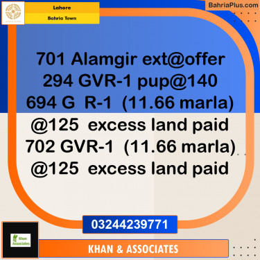 Residential Plot for Sale in Bahria Town, Lahore - (BP-275519)
