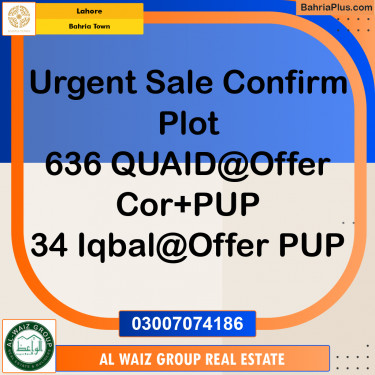 Residential Plot for Sale in Bahria Town, Lahore - (BP-275713)