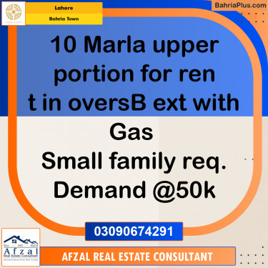 Residential House for Rent in Bahria Town, Lahore - (BP-275735)