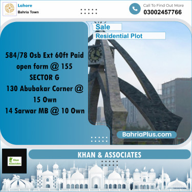 Residential Plot for Sale in Bahria Town, Lahore - (BP-275793)