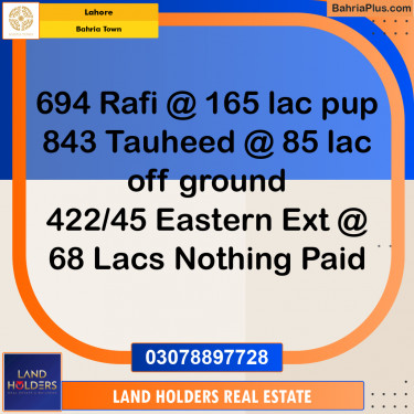 Residential Plot for Sale in Bahria Town, Lahore - (BP-275815)