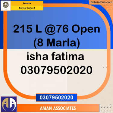 Residential Plot for Sale in Bahria Orchard, Lahore - (BP-275874)