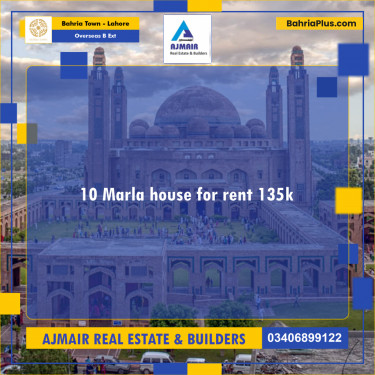 10 Marla Residential House for Rent in Overseas B Ext -  Bahria Town, Lahore - (BP-275919)