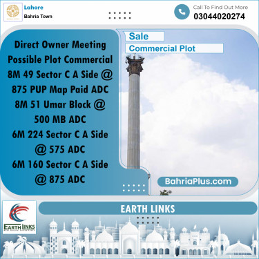 Commercial Plot for Sale in Bahria Town, Lahore - (BP-275992)