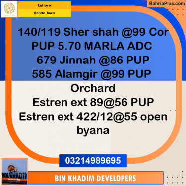 Residential Plot for Sale in Bahria Town, Lahore - (BP-276025)
