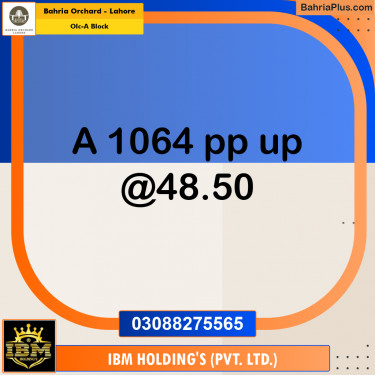 5 Marla Residential Plot for Sale in OLC-A Block -  Bahria Orchard, Lahore - (BP-276034)