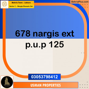 10 Marla Residential Plot for Sale in Sector C - Nargis/Hussain Ext. -  Bahria Town, Lahore - (BP-276101)