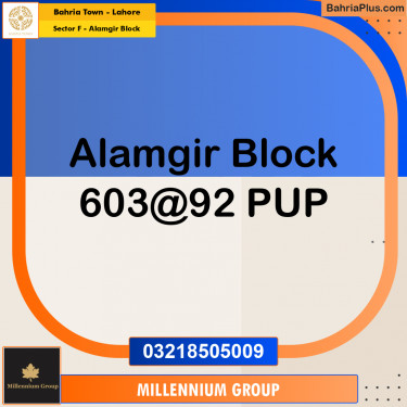 10 Marla Residential Plot for Sale in Sector F - Alamgir Block -  Bahria Town, Lahore - (BP-276253)