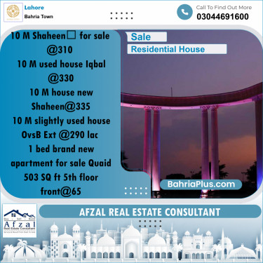 Residential House for Sale in Bahria Town, Lahore - (BP-276275)