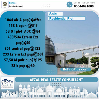 Residential Plot for Sale in Bahria Orchard, Lahore - (BP-276278)