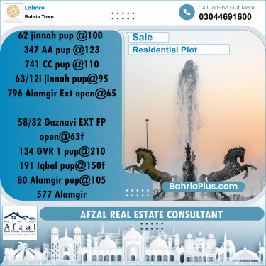 Residential Plot for Sale in Bahria Town, Lahore - (BP-276279)