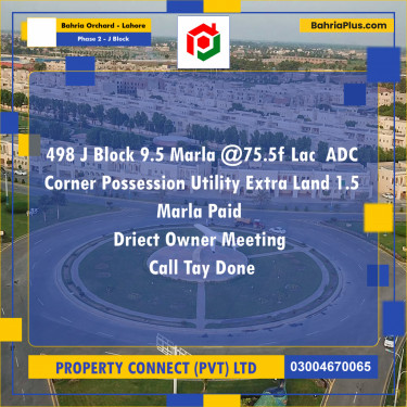 9 Marla Residential Plot for Sale in Phase 2 - J Block -  Bahria Orchard, Lahore - (BP-276292)